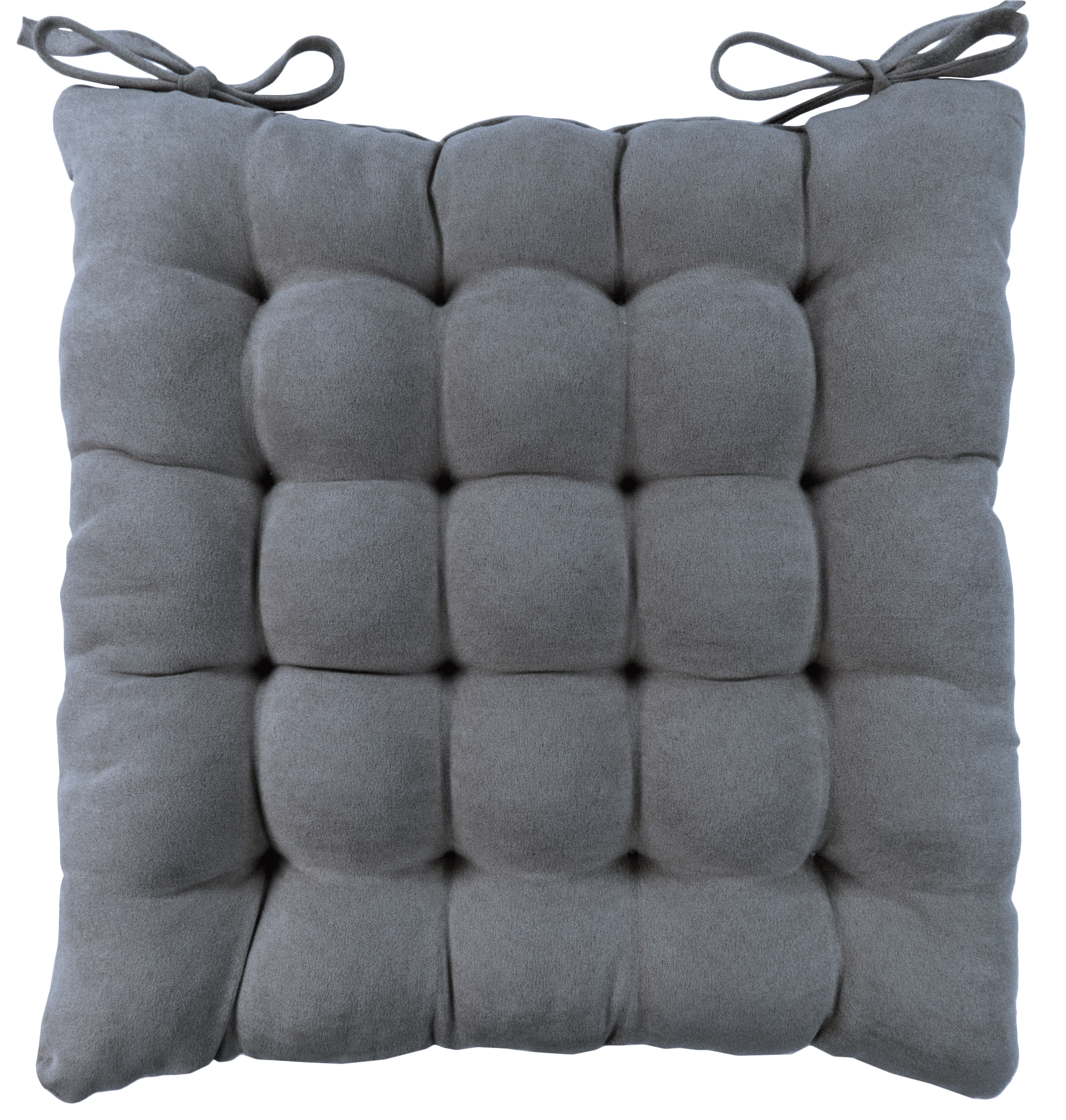 Подушка для стула Linen Way 38x6x38 см замша стальной