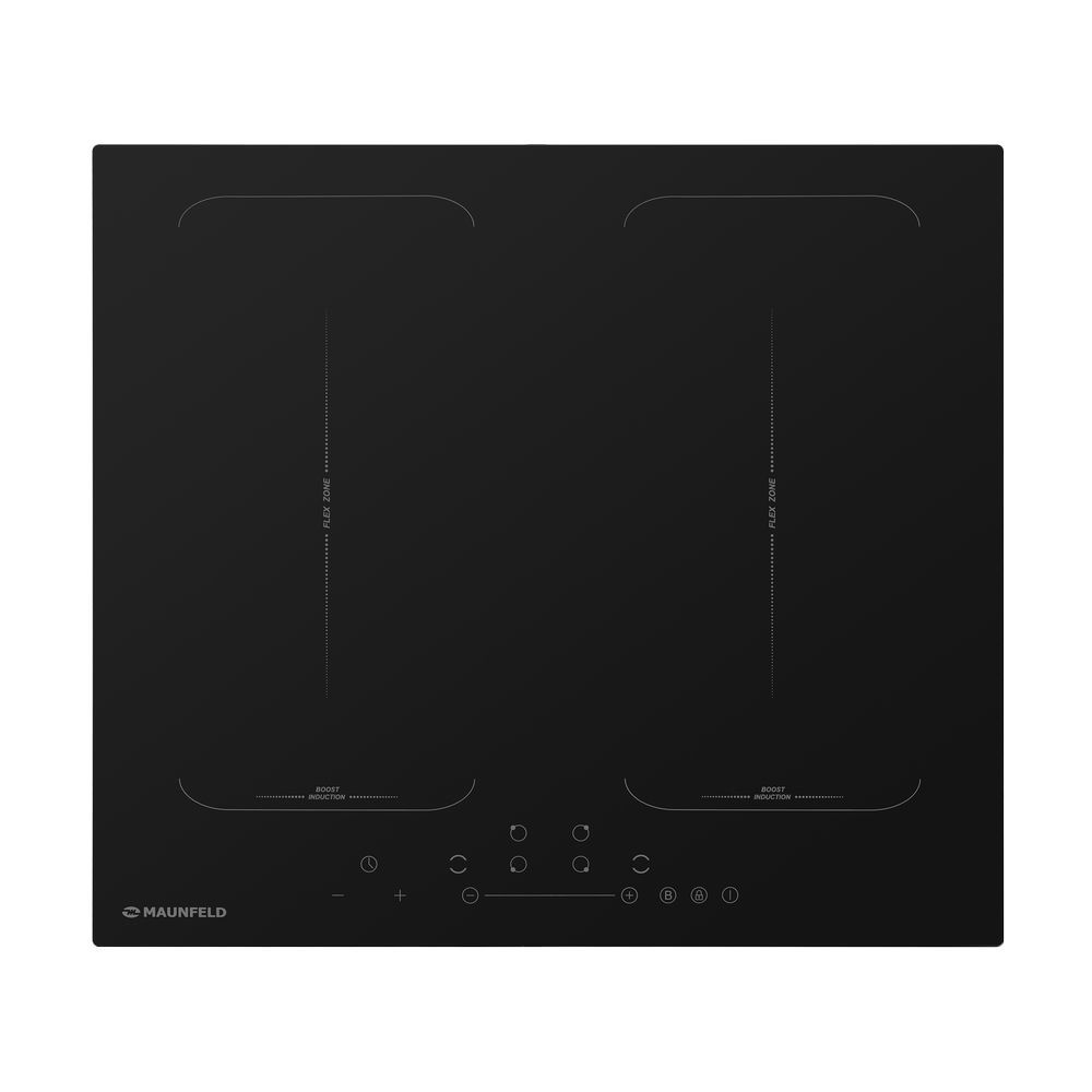 Изображение товара Индукционная варочная панель Maunfeld EVI 594-FL2-BK 4 конфорки черный 59 см