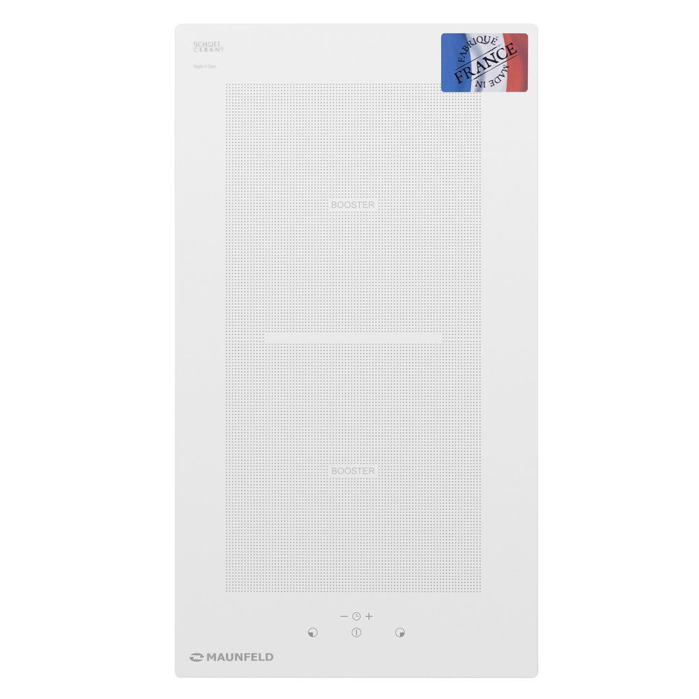 Изображение товара Индукционная варочная панель MAUNFELD MVI31.FL2-WH 30 см 2 конфорки белая