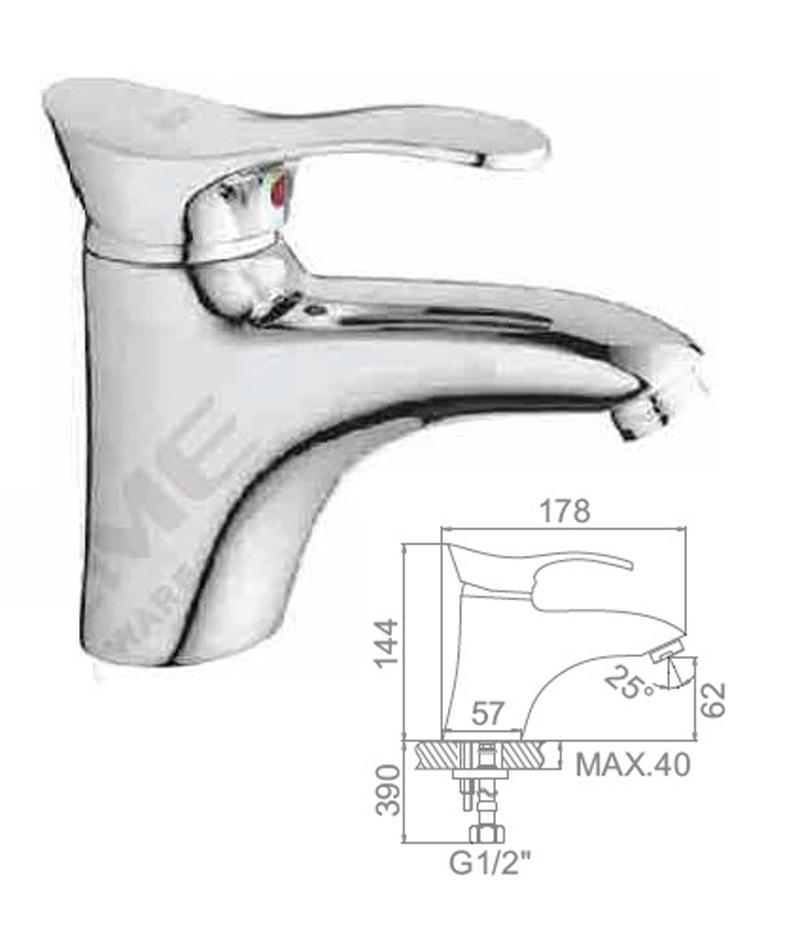 Изображение товара Смеситель для раковины Ledeme L1001