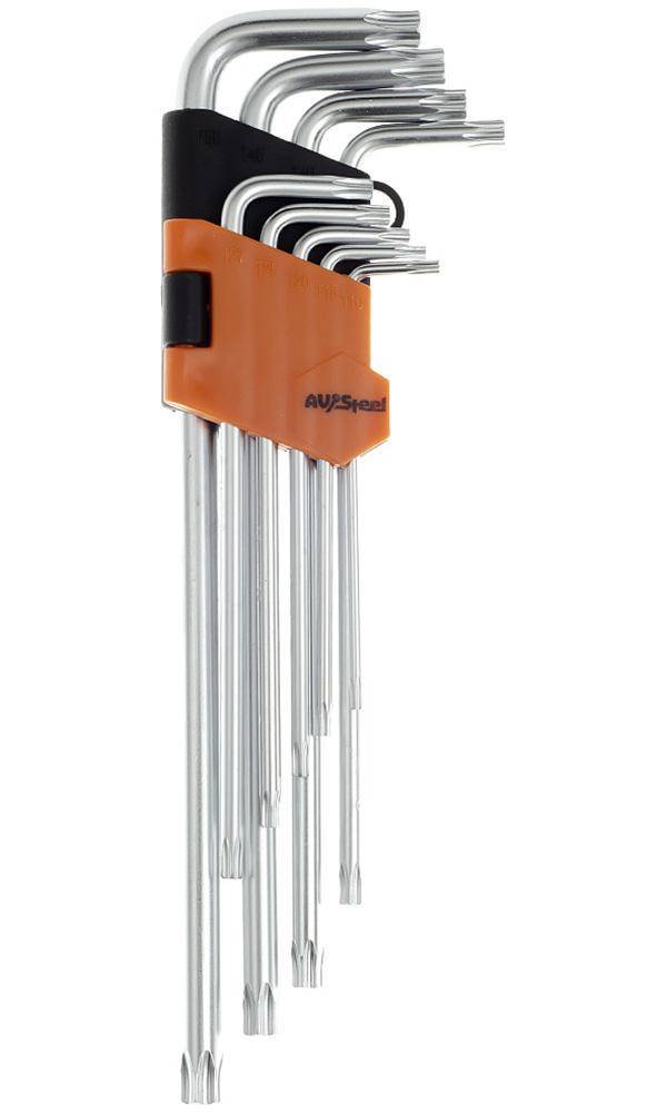 Изображение товара Набор ключей Torx AV Steel AV-369309 9 предметов 10-50 мм