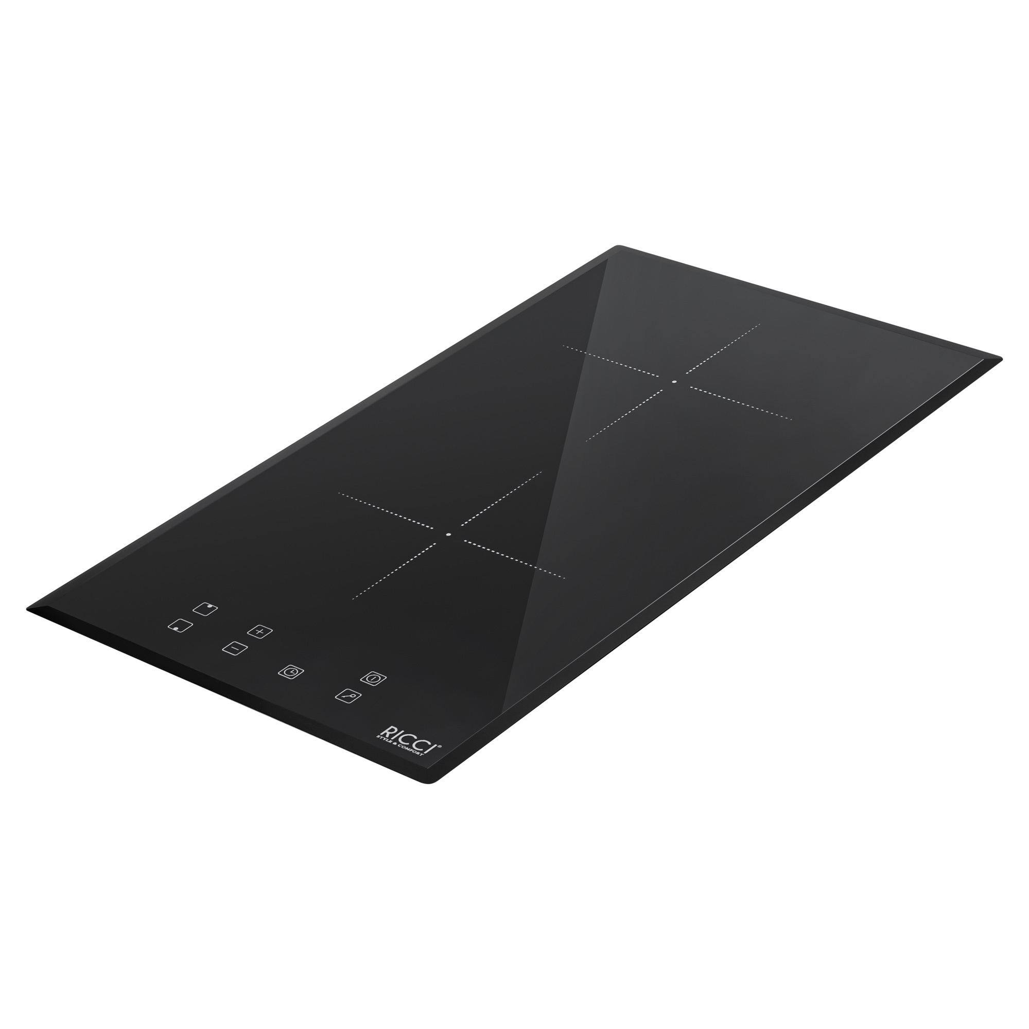 Изображение товара Индукционная варочная панель Ricci DCL-A23502B черная двух конфорок 28.8 см