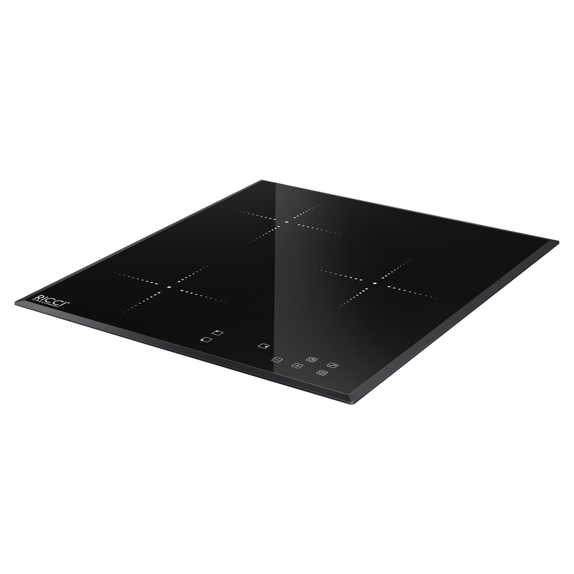 Изображение товара Индукционная варочная панель Ricci DCL-B35401B 3 конфорки черная стеклокерамика 45 см