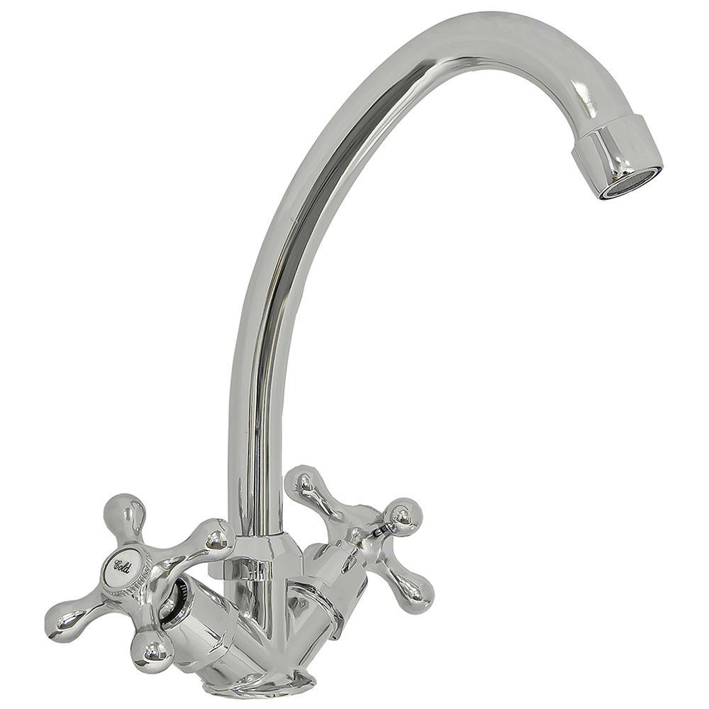 Изображение товара Смеситель для кухни с поворотным изливом Roegen RP021A хром серебристый