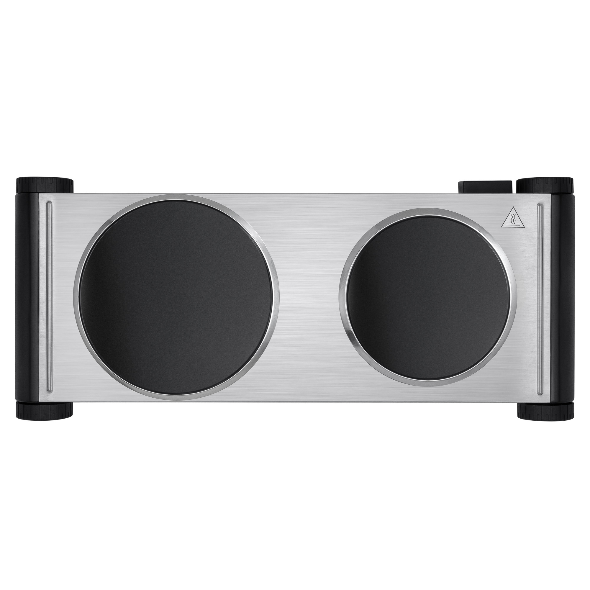 Изображение товара Электрическая настольная плита Ricci RIC-09C 2 конфорки 54 см серый стальной корпус