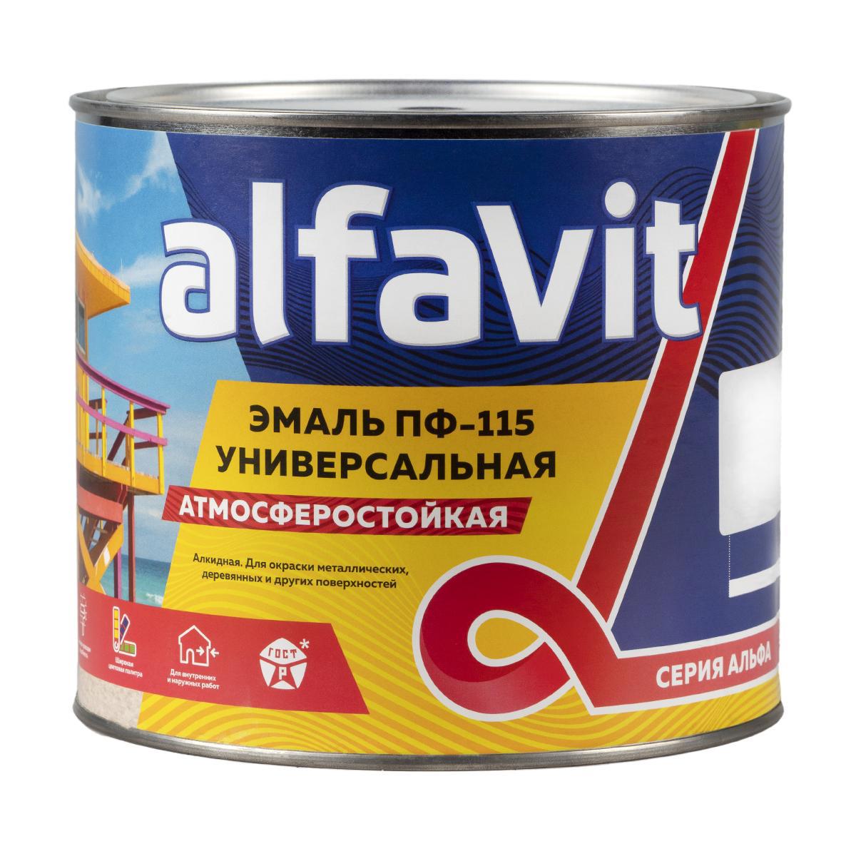 Изображение товара Эмаль Новоколор Alfavit Альфа Пф-115 белая матовая 1.9 кг