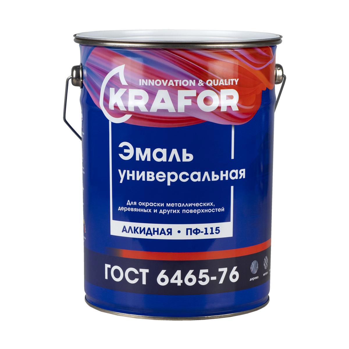 Изображение товара Эмаль Krafor ПФ-115 морская волна 6 кг для внутренних и наружных работ