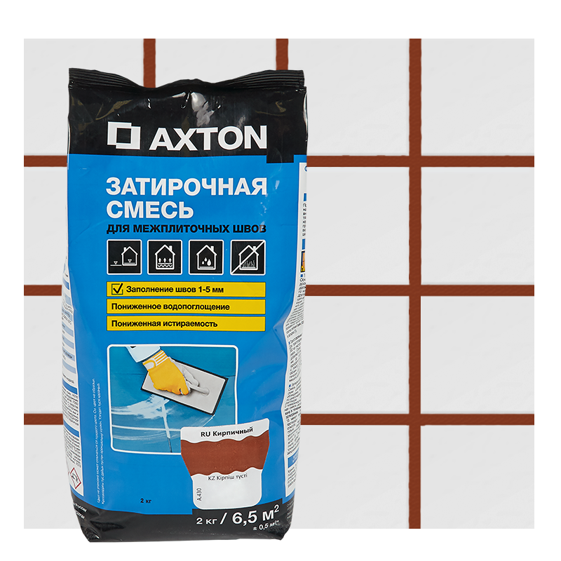Затирка цементная Axton А430 цвет кирпичный 2 кг ️ купить по цене 257 ...