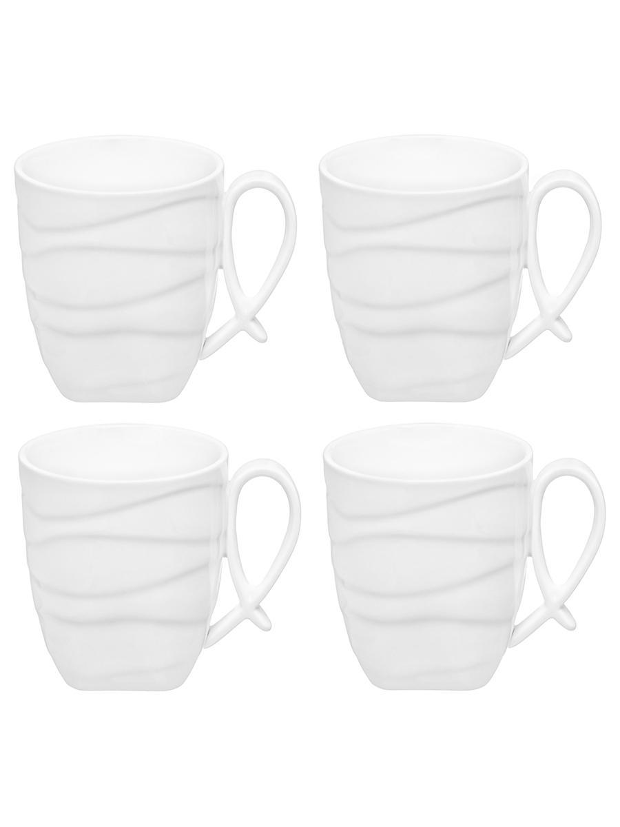 Изображение товара Набор из 4 кружек из фарфора Айсберг волны 300 мл ELAN GALLERY