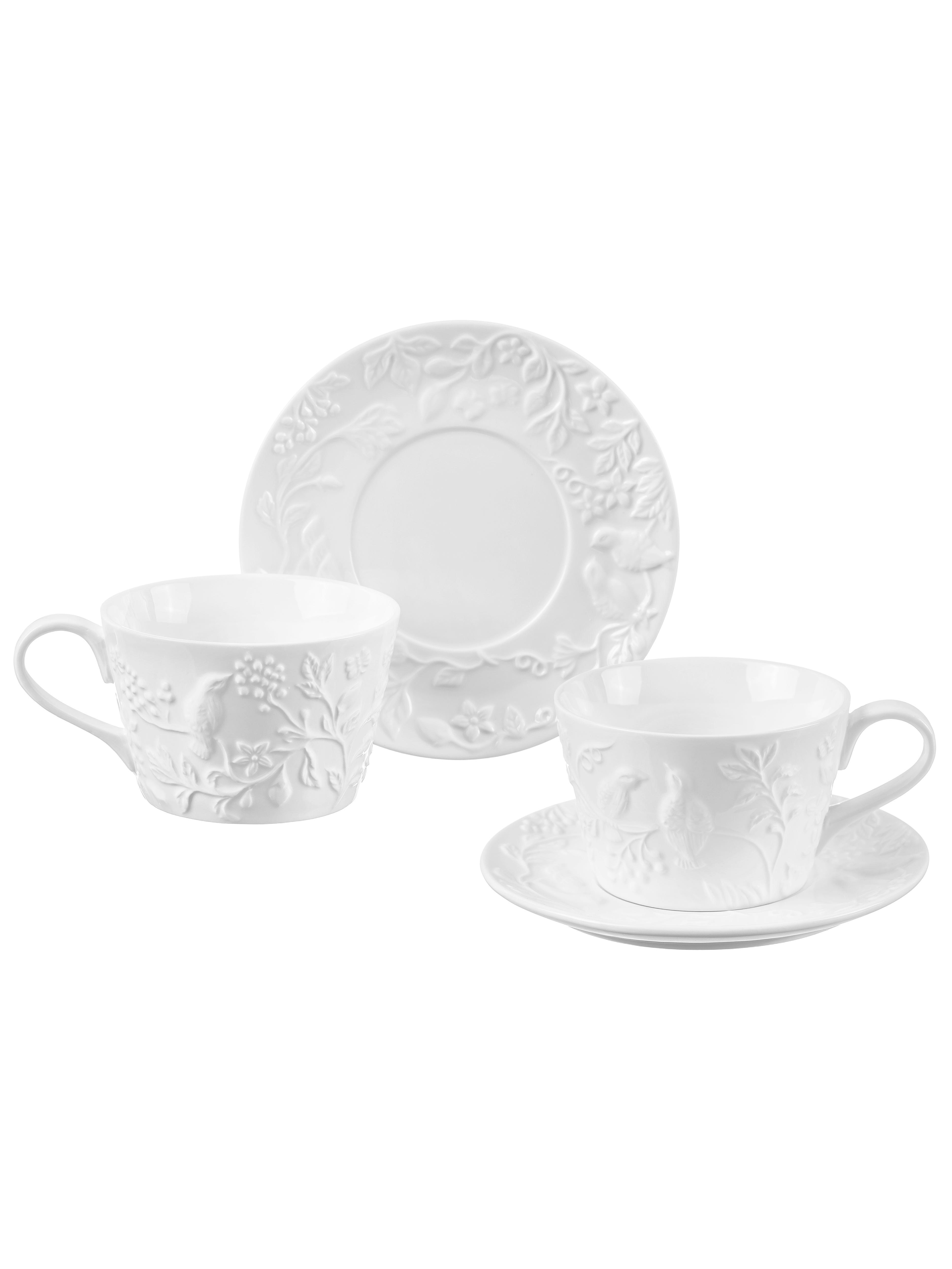 Изображение товара Фарфоровая чайная пара Птички на ветке 360 мл ELAN GALLERY, комплект 2 шт