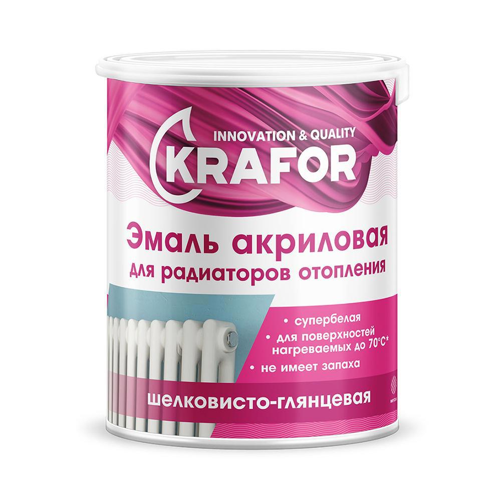 Изображение товара Эмаль акриловая для радиаторов Krafor 44988 3 кг супербелая Изображение товара Эмаль акриловая для радиаторов Krafor 44988 3 кг супербелая