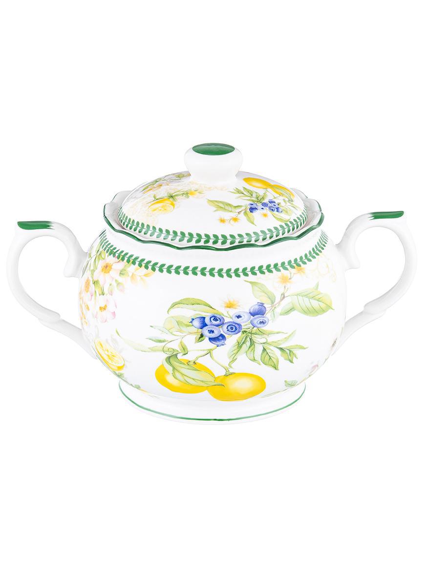 Изображение товара Сахарница из фарфора ELAN GALLERY Лимоны объем 450 мл подарочная упаковка