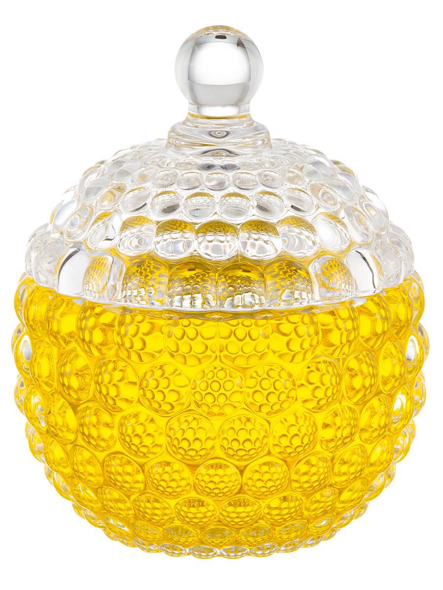 Изображение товара Горшочек для меда Пузырьки 300 мл из стекла украшен рельефами