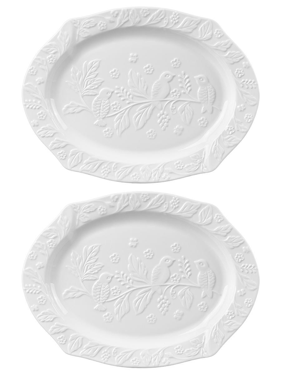 Изображение товара Набор из 2 блюд Птички на ветке 30.5х23 см фарфор ELAN GALLERY