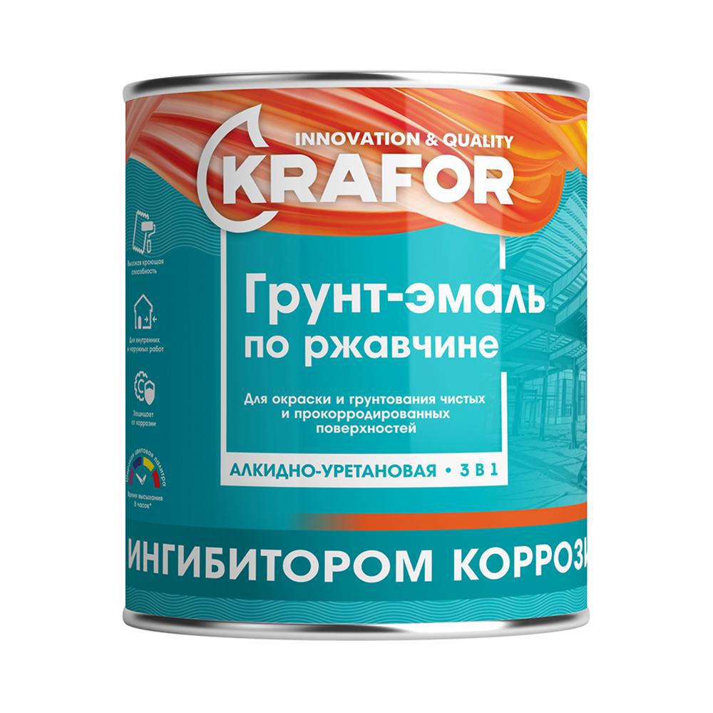 Изображение товара Грунт-эмаль по ржавчине Krafor 26685 5.5 кг цвет желтый Изображение товара Грунт-эмаль по ржавчине Krafor 26685 5.5 кг цвет желтый