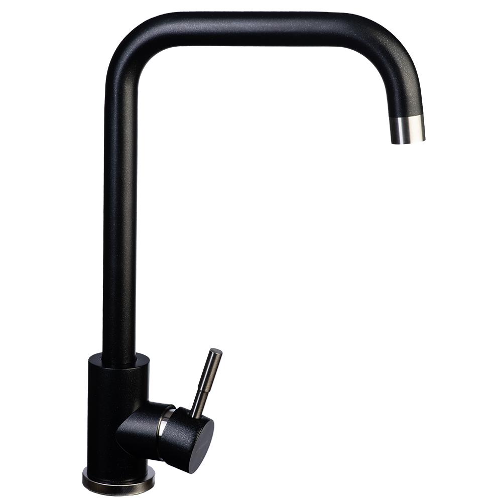 Изображение товара Смеситель для кухни Wisent оникс W4998-4-25С из нержавеющей стали с поворотным изливом