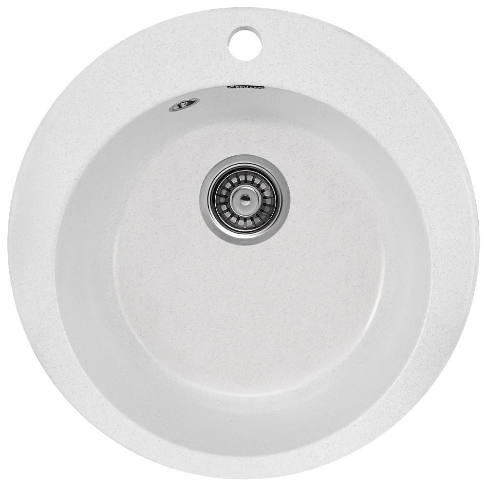 Изображение товара Мойка для кухни из искусственного камня Gerhans A04-18 белая 495х495 мм