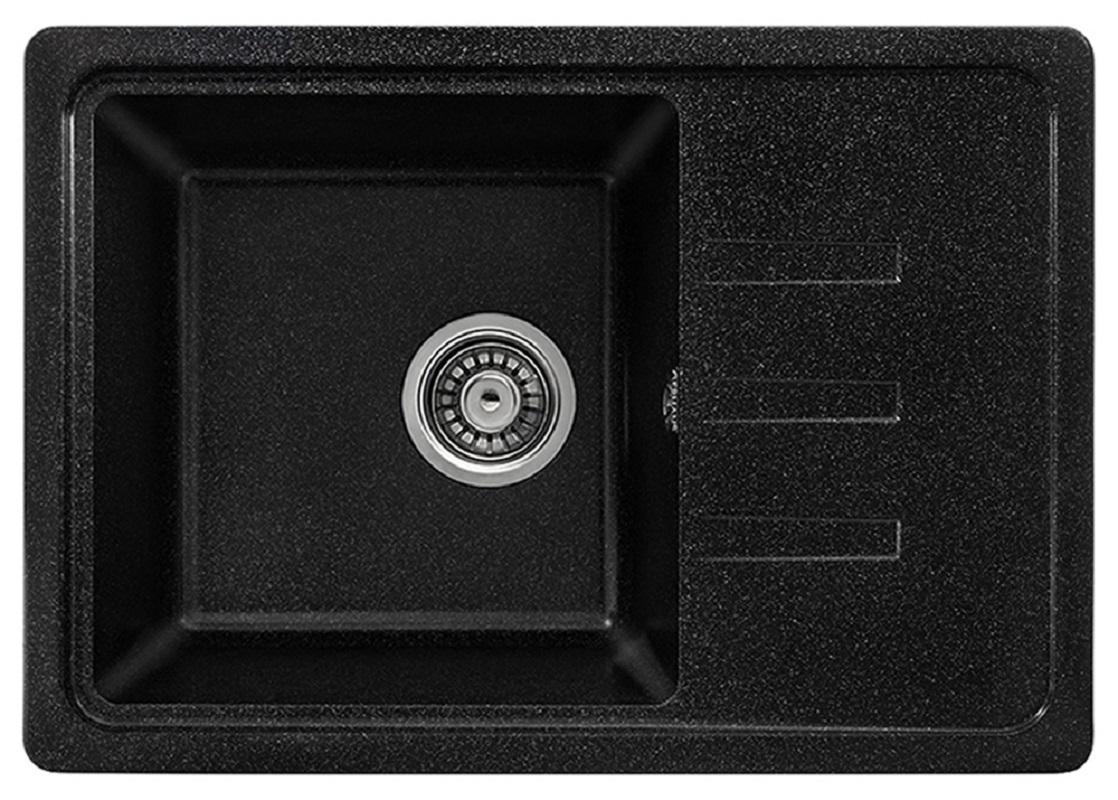Изображение товара Мойка для кухни из искусственного камня Gerhans B15-22 черная 620х435 мм
