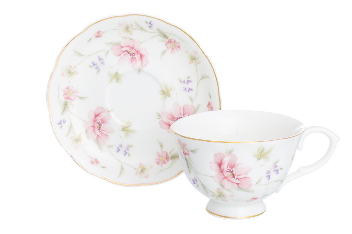Изображение товара Чайная пара Диана 250 мл фарфор ELAN GALLERY с декором цветы