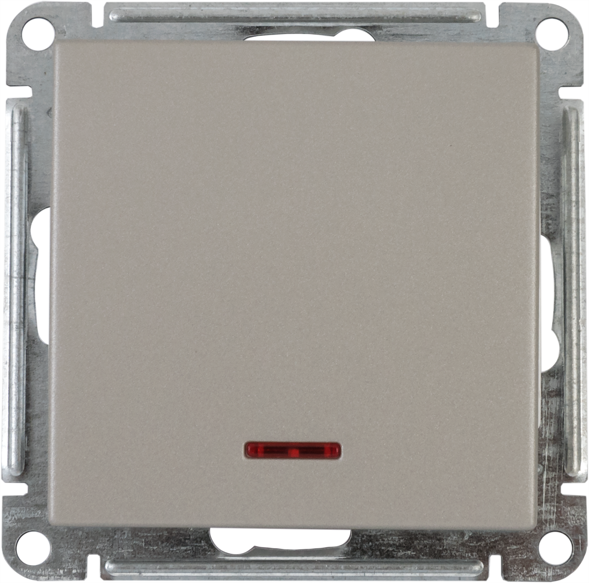 Изображение товара Выключатель встраиваемый Systeme Electric W59 Deco 1 клавиша с подсветкой цвет платина