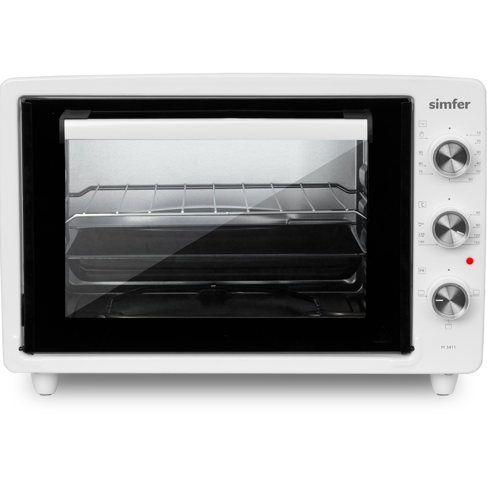 Изображение товара Электропечь Simfer M3411 34л 48x33x36.6 см 1400 Вт белая компактная кухонная духовка