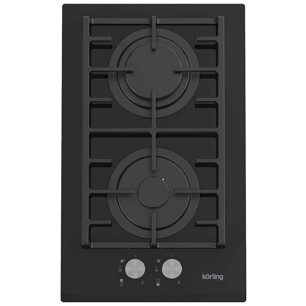 Изображение товара Газовая варочная панель Korting HGG 3825 CN 2 конфорки черный 32 см