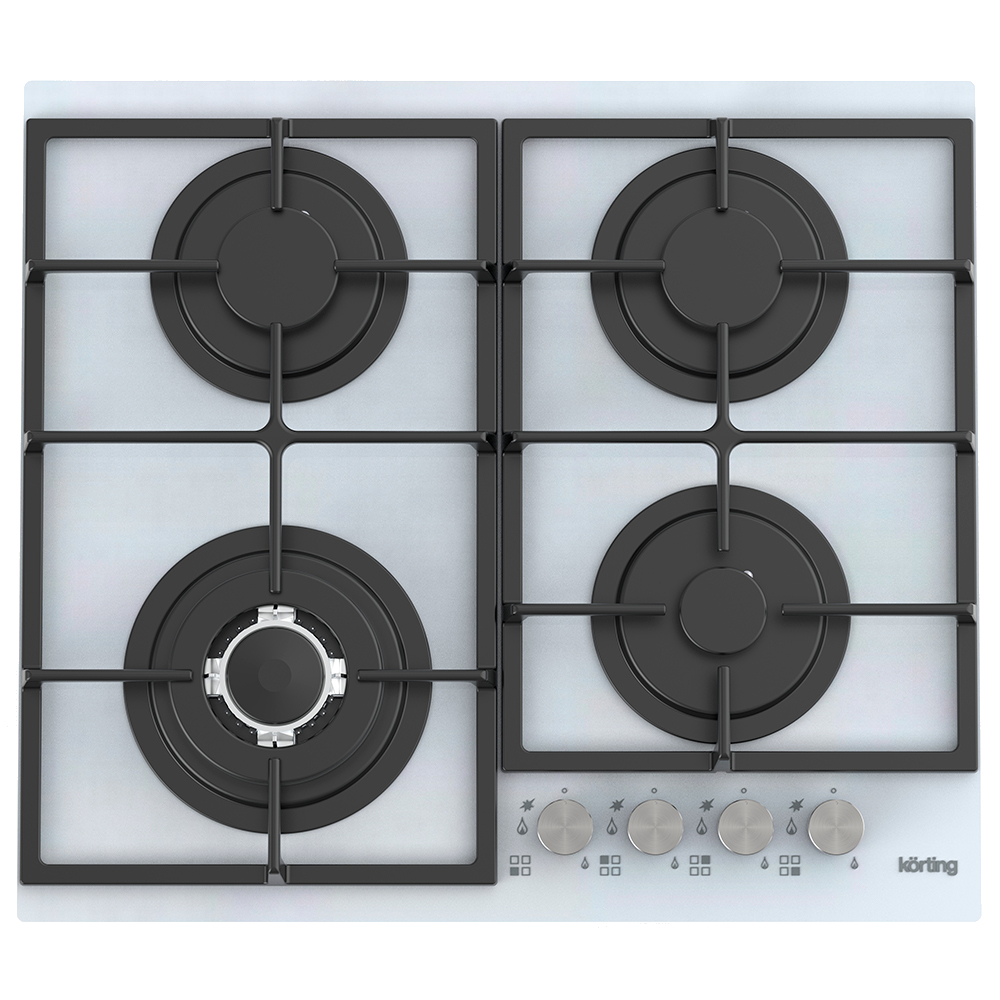 Изображение товара Газовая варочная панель Korting HGG 6734 CTW 59 см 4 конфорки цвет белый