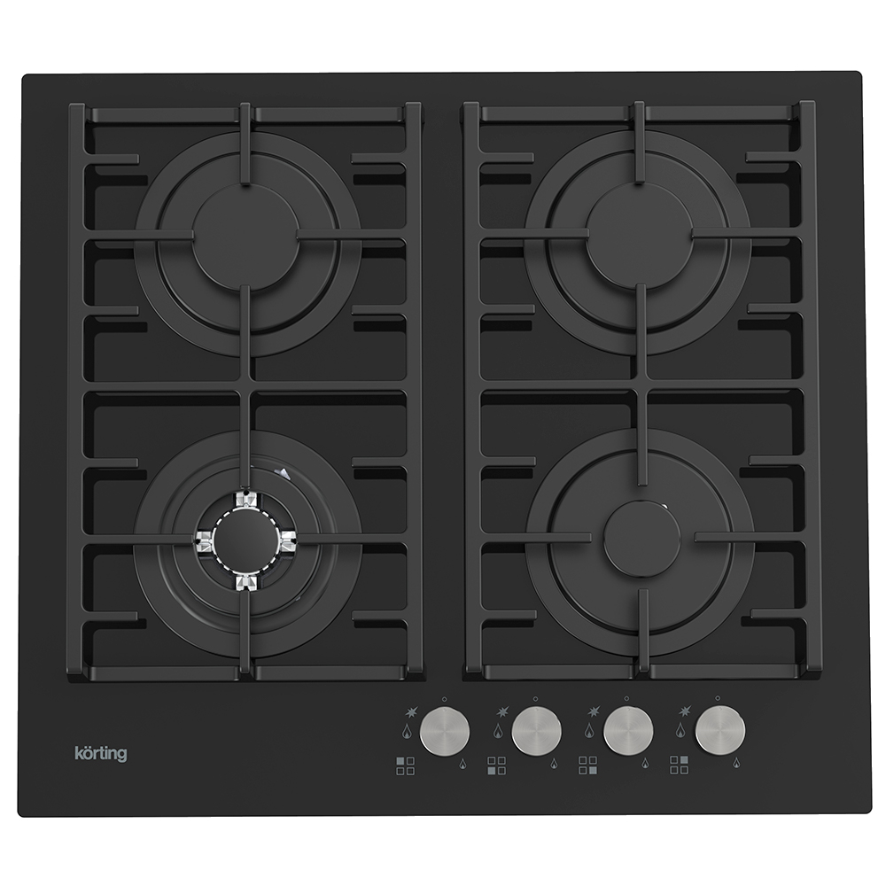 Изображение товара Газовая варочная панель Korting HGG 6825 CTN 4 конфорки черный