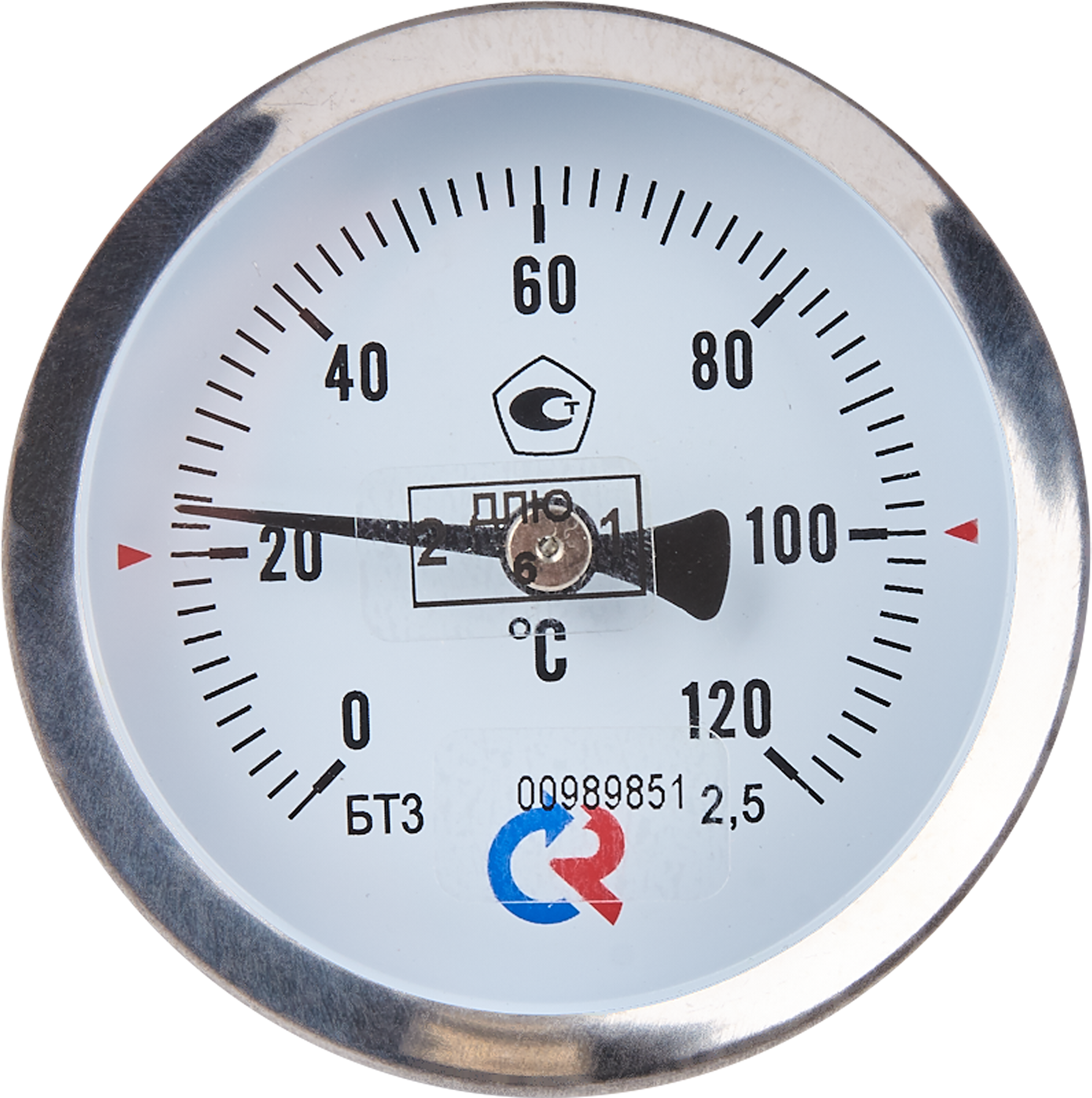 Термометр осевой Росма БТ-31.211 120С Дк63 1/2" шток 46 мм 00000002409