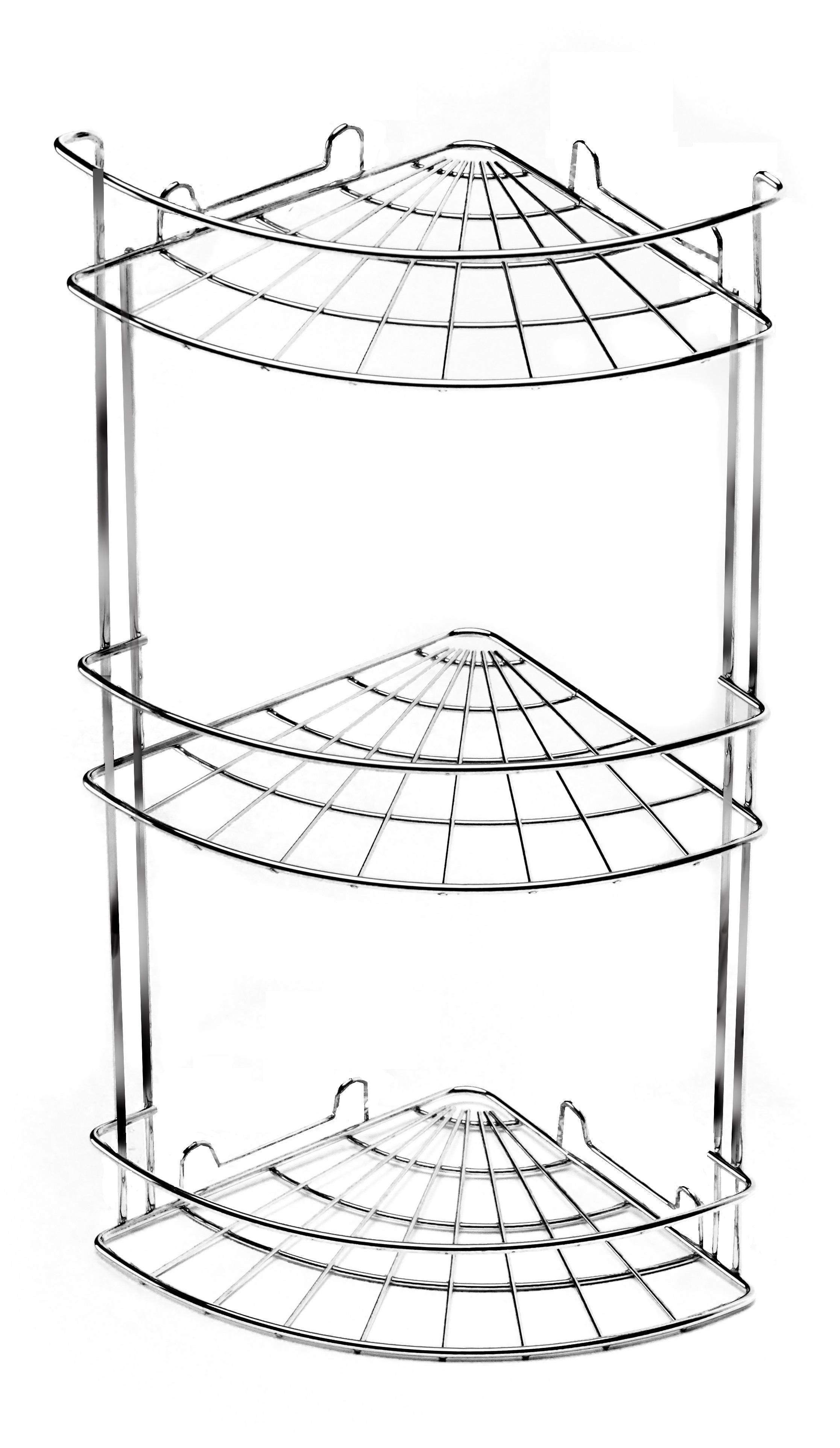 Изображение товара Полка угловая Vanstore 3-ярусная Slim