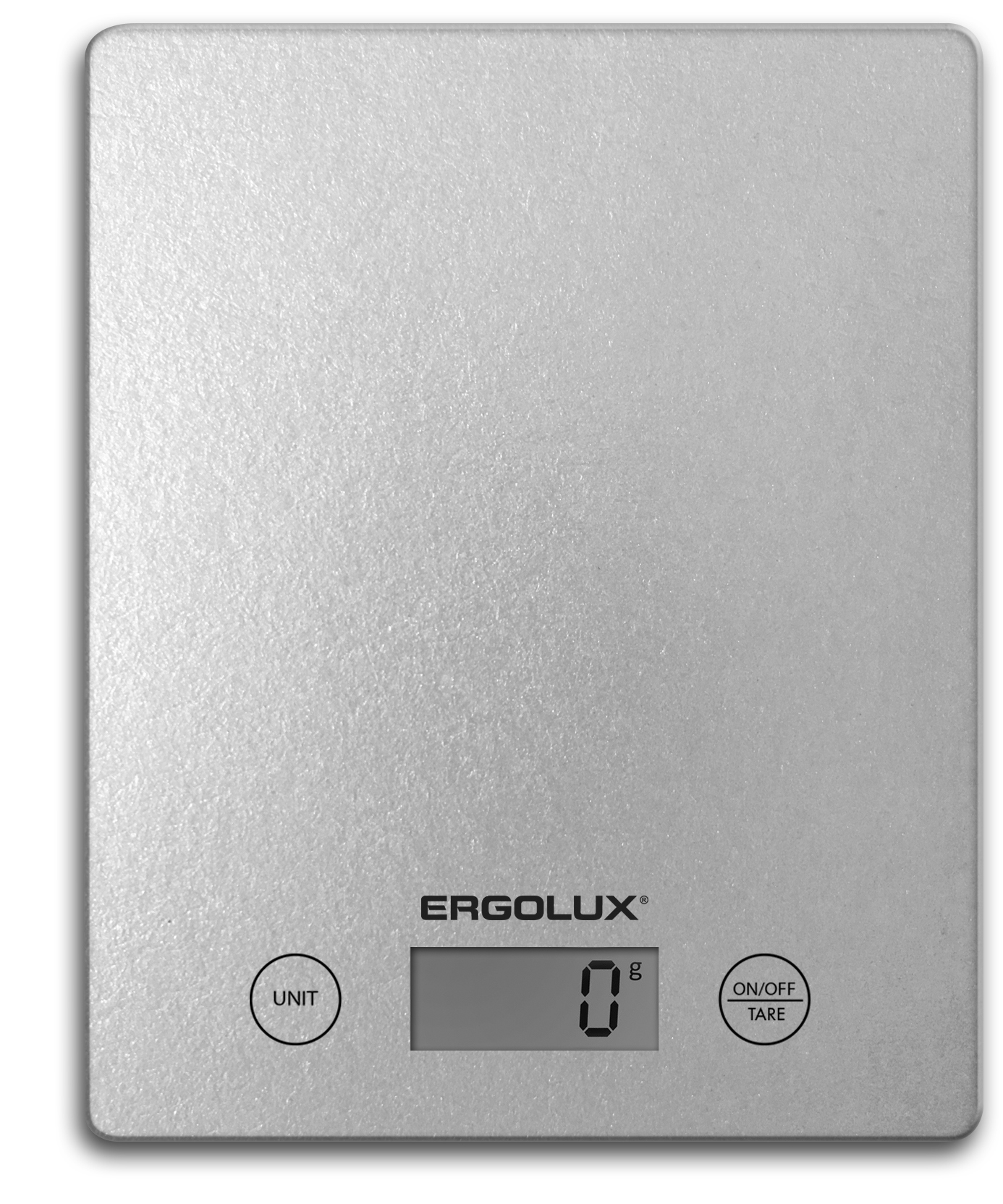 Изображение товара Весы кухонные ERGOLUX ELX-SK02-С03 серые металлик, до 5 кг, 195*142 мм