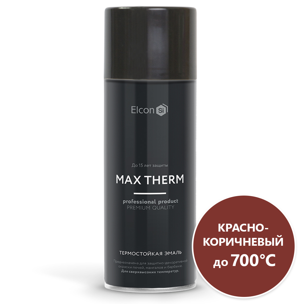 Изображение товара Эмаль термостойкая Elcon 00-00004075 цвет коричневый 0.52 л 2 шт Изображение товара Эмаль термостойкая Elcon 00-00004075 цвет коричневый 0.52 л 2 шт