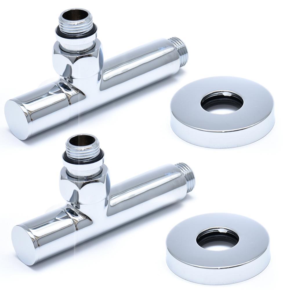 Изображение товара Угловой вентиль для полотенцесушителя Luxon 1/2"х1/2" латунь серый
