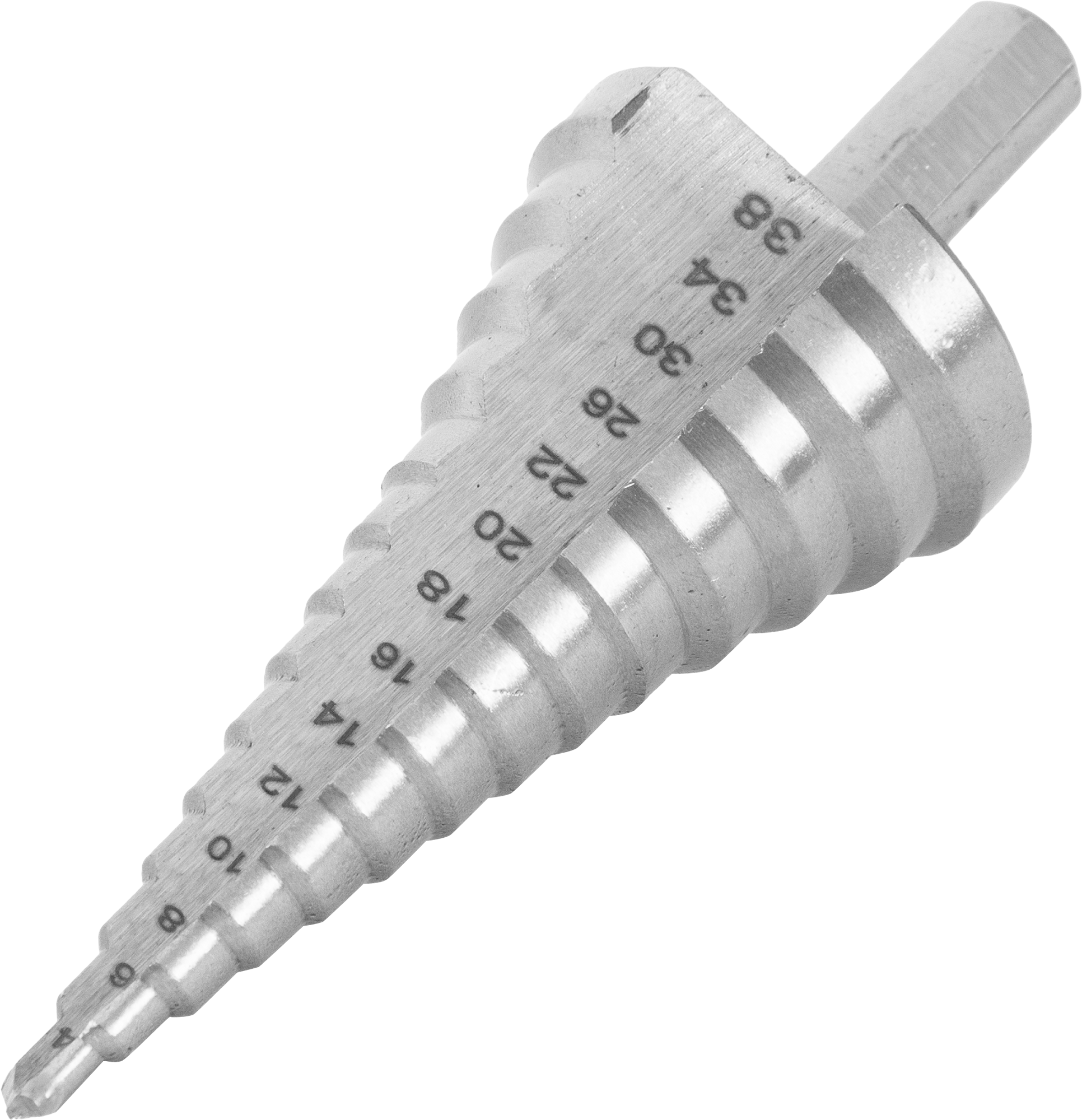 Изображение товара Сверло ступенчатое по металлу HSS 4-38 мм