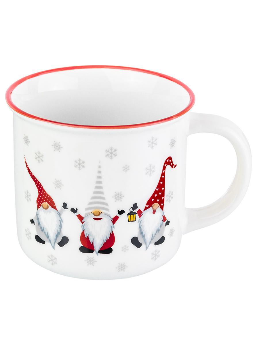 Изображение товара Кружка фарфоровая Elan Gallery 400 мл серия Новый год украшена рисунком