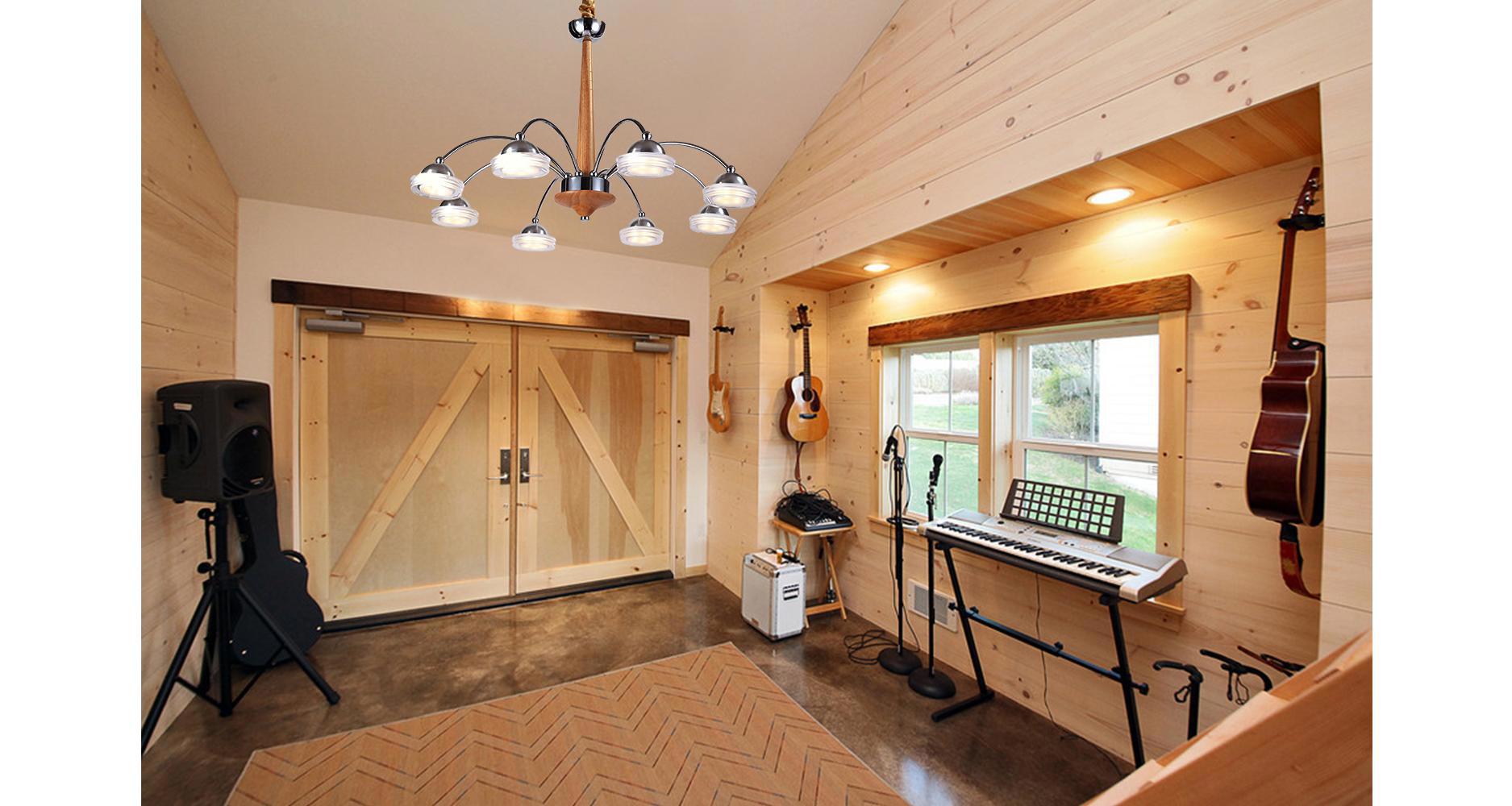 Изображение товара Люстра подвесная светодиодная Lucia Tucci Natura 068.8 LED цвет коричневый