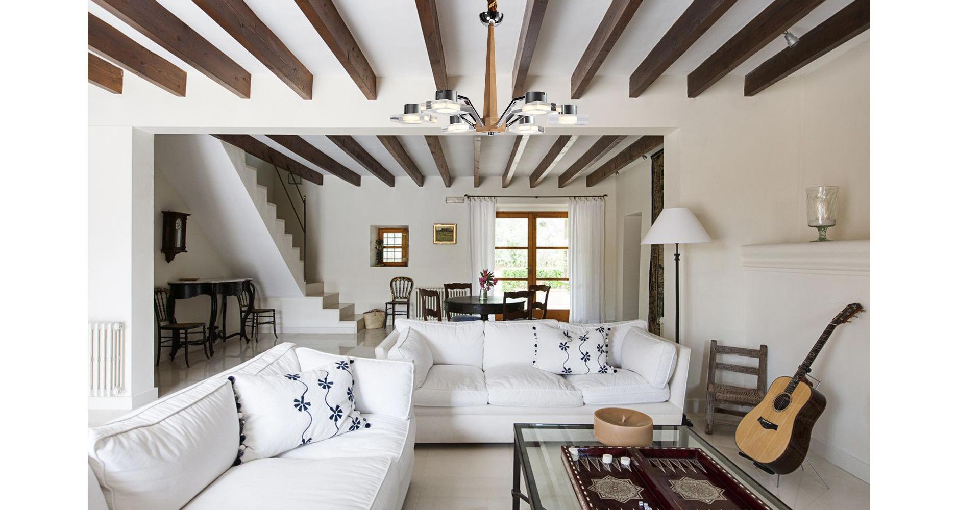 Изображение товара Люстра подвесная светодиодная Lucia Tucci Natura 070.6 LED цвет коричневый