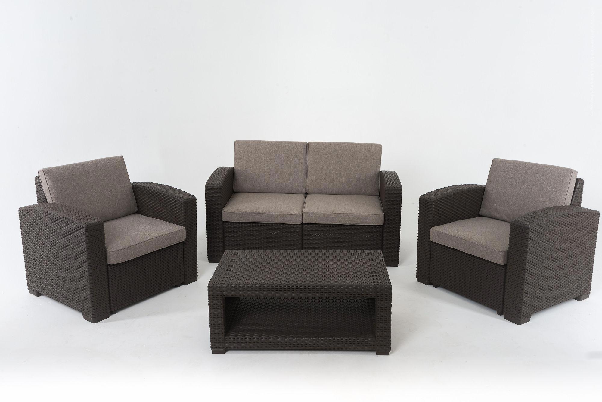 Изображение товара Набор садовой мебели Vinotti SF1-4P из искусственного ротанга коричневый