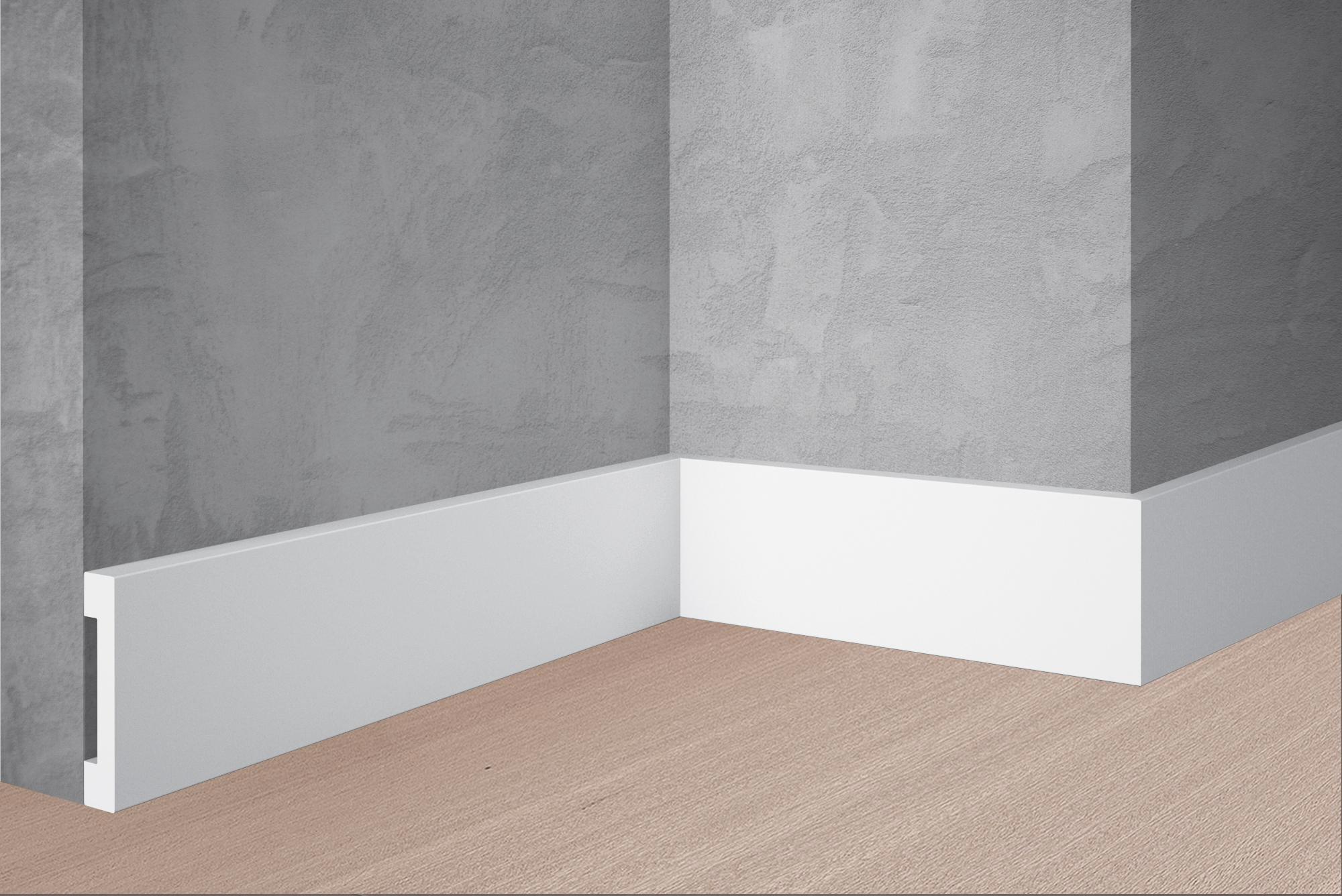 Изображение товара Плинтус Stenopol C7157 полистирол высота 66 мм толщина 13 мм длина 2 м цвет белый