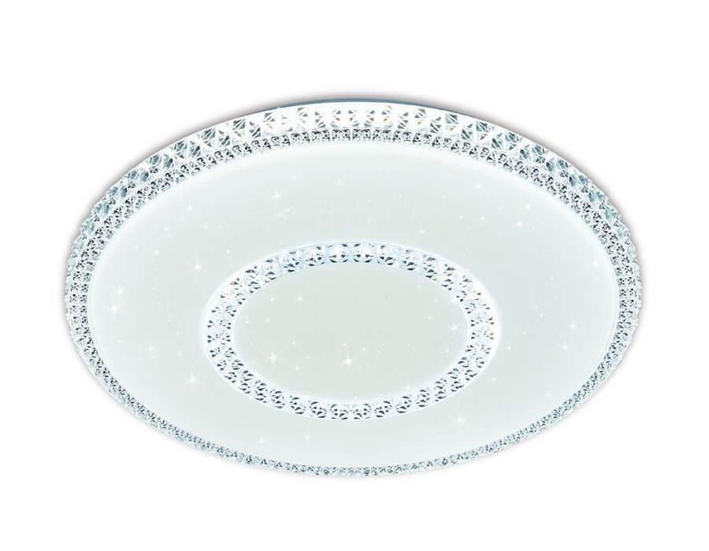 Изображение товара Светильник потолочный светодиодный Ambrella Light Orbital Crystal F99 WH 96W D500 с пультом управления, цвет белый