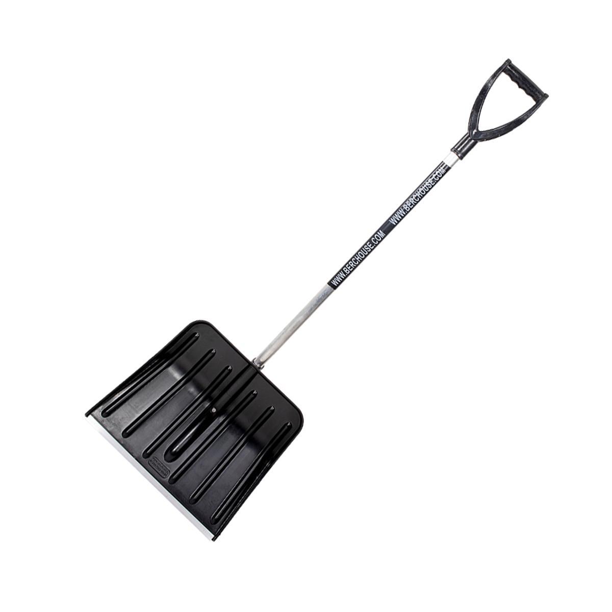 Изображение товара Лопата для уборки снега Berchouse 43x90 см пластик алюминиевая накладка черенок