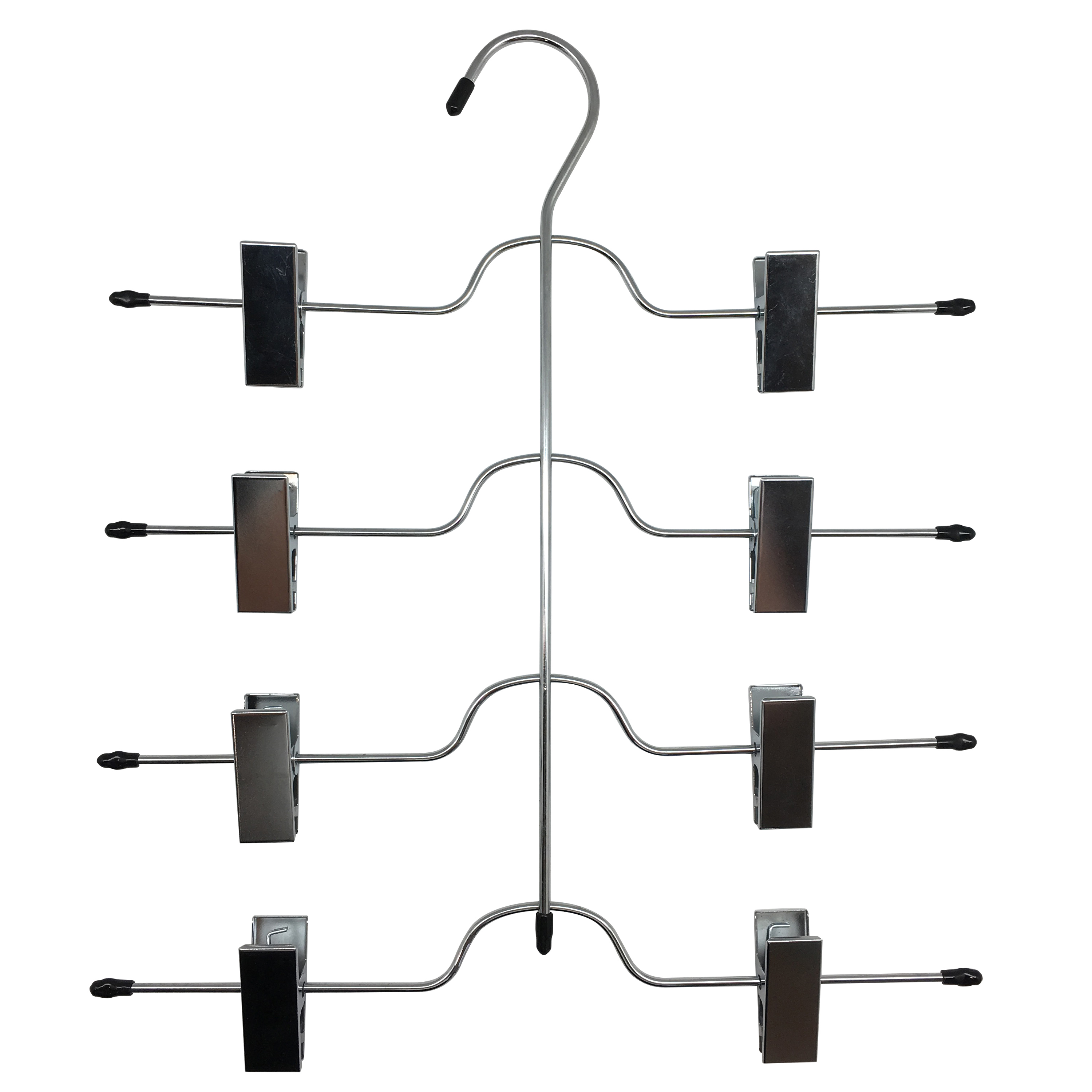 Изображение товара Вешалка-зажим Spaceo 33 см металл черная для брюк юбок установка экономия пространства