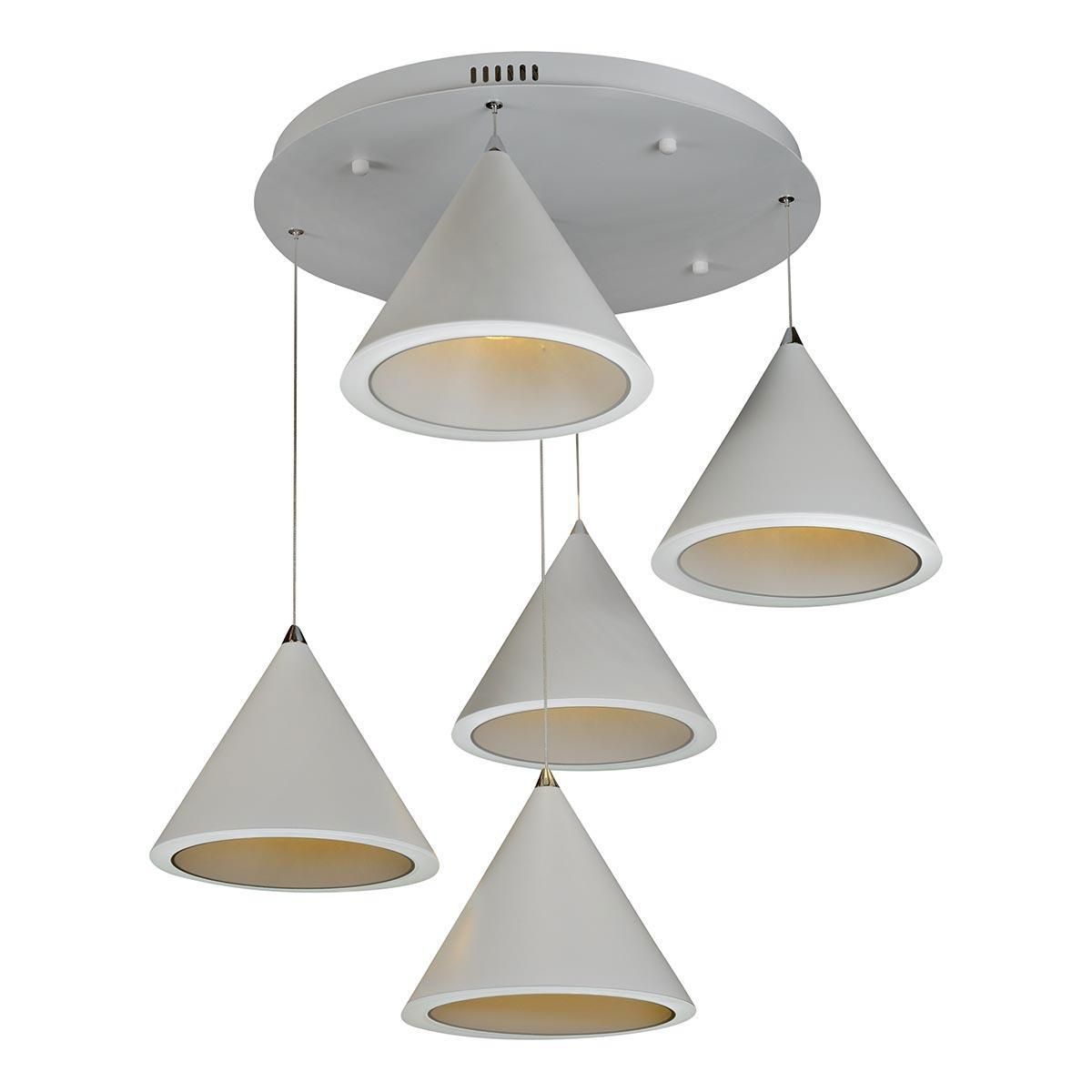 Изображение товара Люстра подвесная светодиодная iLedex WL8858-5 WH для современных интерьеров 22 м²