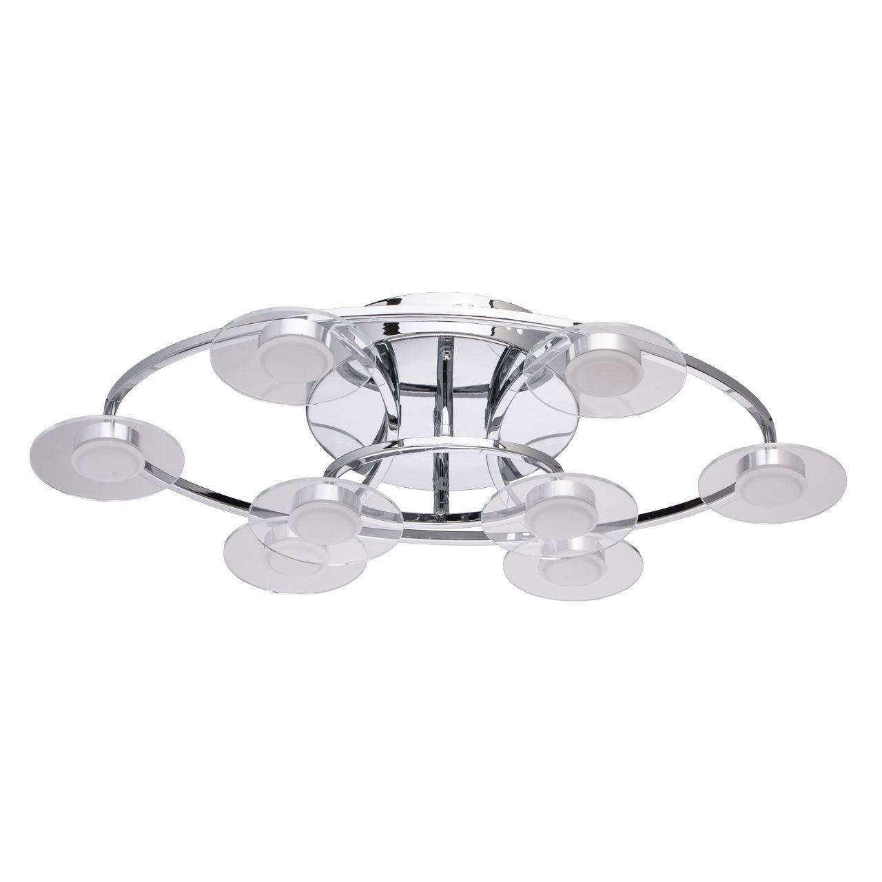 Изображение товара Люстра потолочная светодиодная De Markt 632014708, 17 м², цвет серебряный