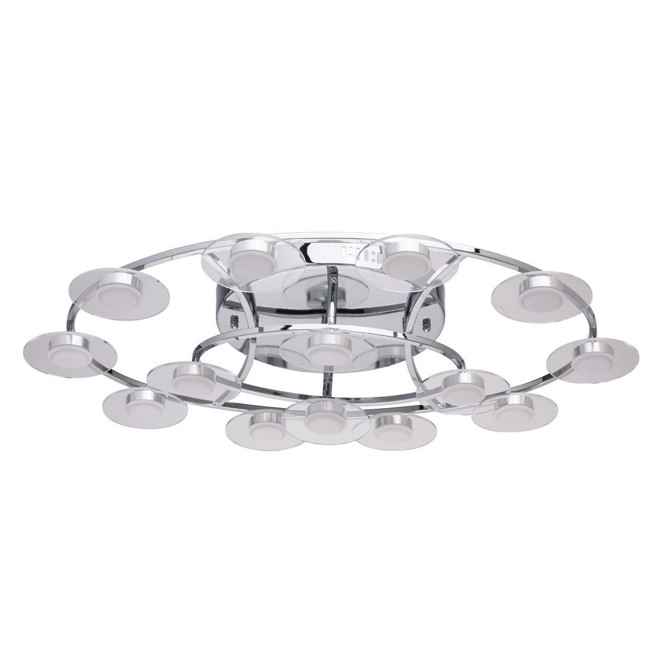 Изображение товара Люстра потолочная светодиодная De Markt 632014814 современная с хромом и акриловым плафоном