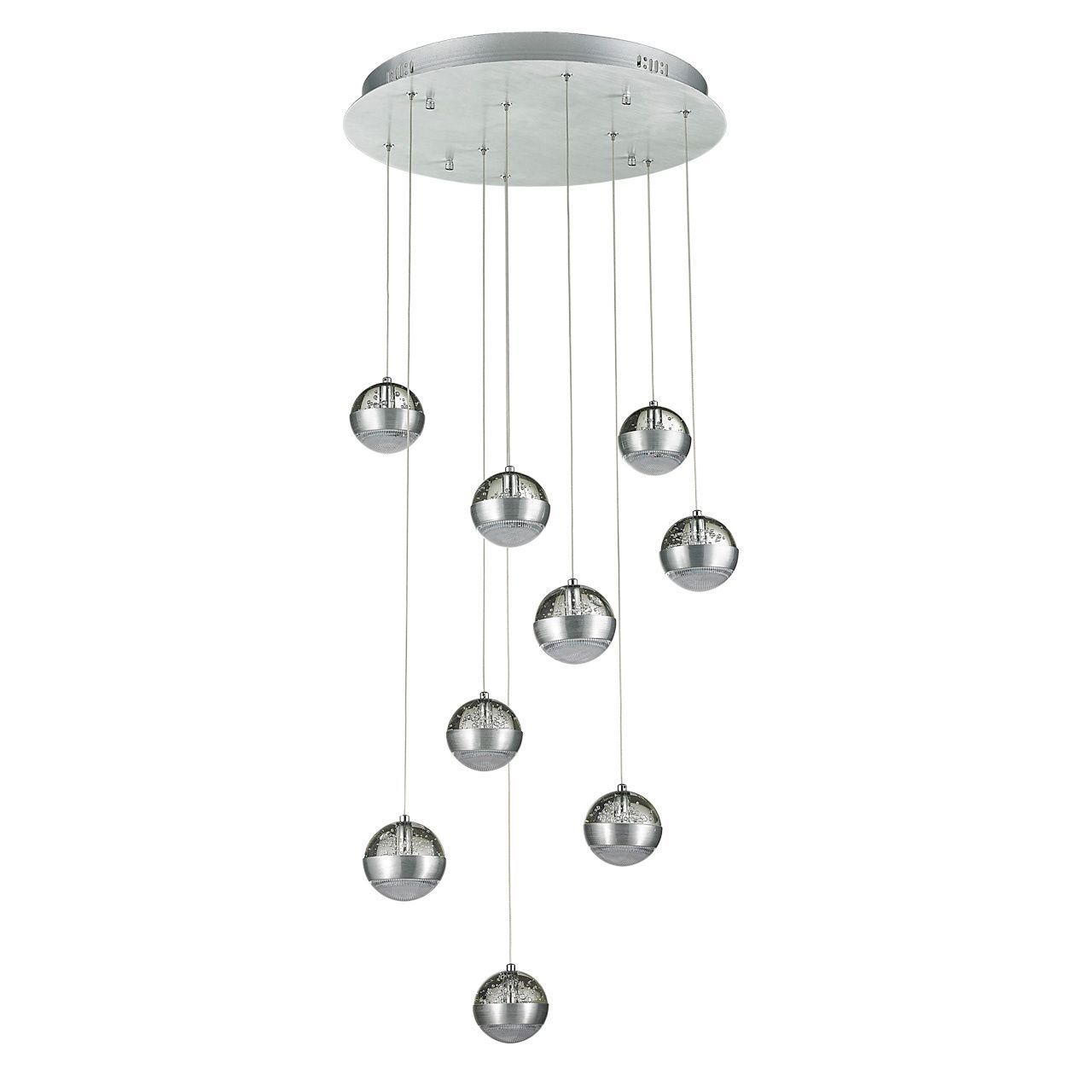 Изображение товара Люстра подвесная светодиодная MW-Light 730010209 серебристая 54 Вт 16 м²