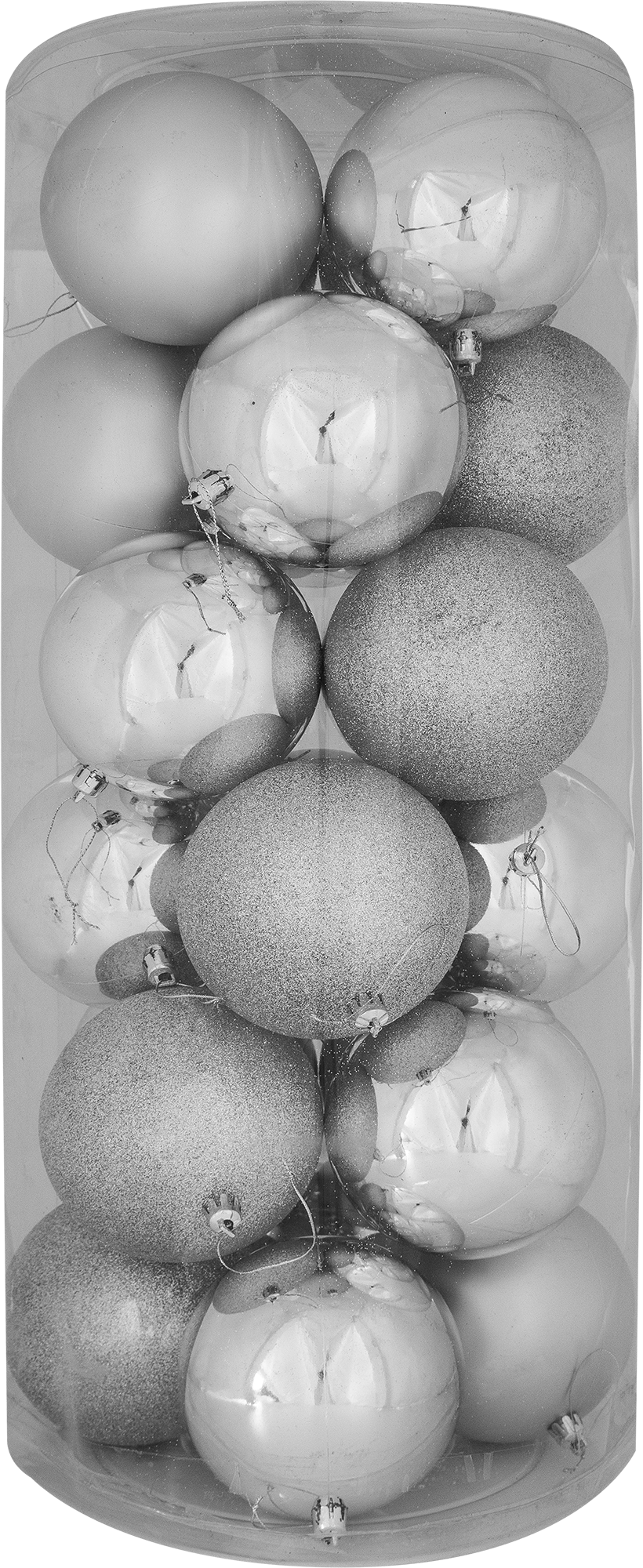 Изображение товара Набор ёлочных шаров 10 см цвет серебро, 24 шт.