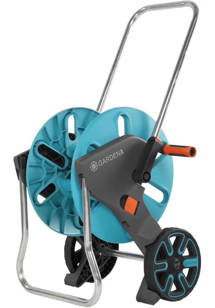 Изображение товара Тележка для шланга Gardena AquaRoll M со шлангом Classic и комплектом для полива
