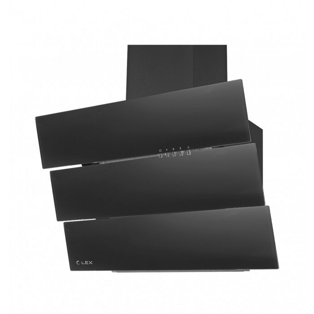 Изображение товара Вытяжка Lex Rio G 600 Black наклонная 60x91.7x33.6 см с LED-подсветкой