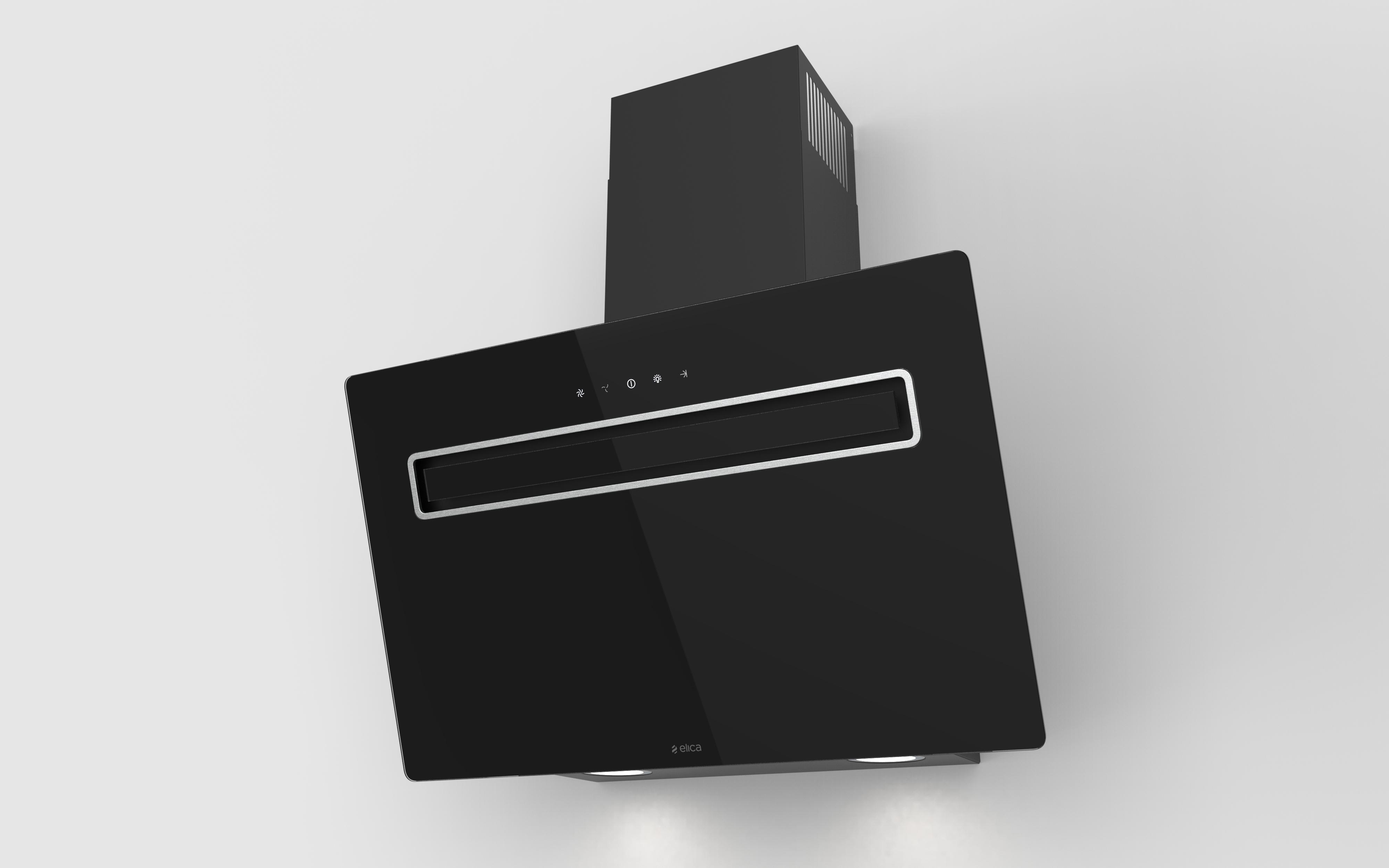 Изображение товара Элегантная наклонная вытяжка ELICA SHEEN BL/A/60 черный дизайн высокая производительность